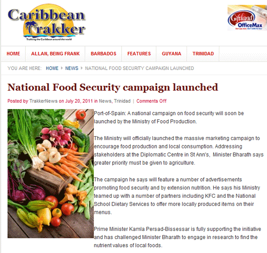 Network of Rural Women Producers Trinidad and Tobago